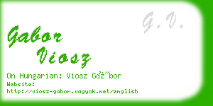 gabor viosz business card